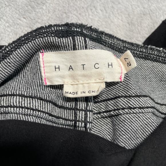 Hatch Over The Bump Jeans 27 Black Maternity Straight Leg Stretchy Raw Hem - Picture 3 of 7